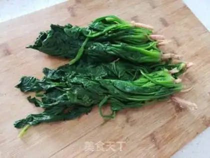 Make Peach spinach step 2