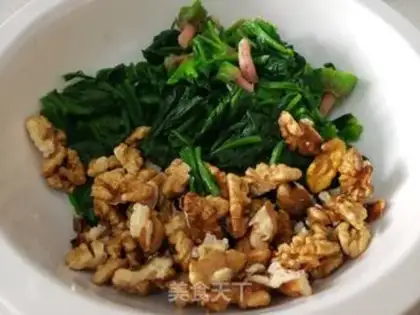 Make Peach spinach step 4