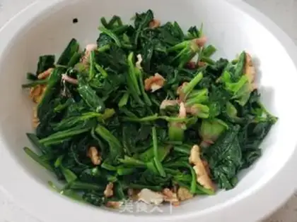 Make Peach spinach step 6