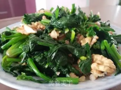 Make Peach spinach step 8