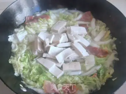 Make Ham stew and bean curd step 6