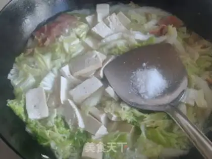 Make Ham stew and bean curd step 7