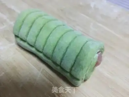 Make Sausage caterpillar roll step 11