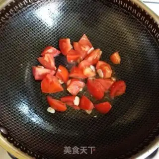 Make Tomato dress and tofu soup step 1