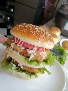 Make Two-story pork chopburger step 8