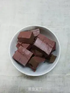 Make Duck blood tofu step 1