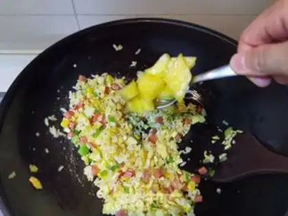 Make Pineapple rice step 16