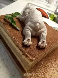 Make Cream chestnut mud mousse puppy step 21