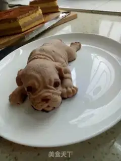 Make Cream chestnut mud mousse puppy step 22