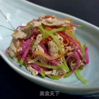 Make Three-coloured radish and fat pig rolls step 14