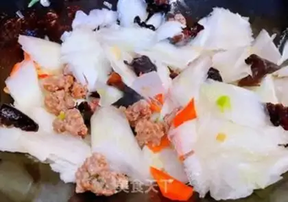 Make Cabbage carrots, meatballs step 5