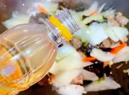 Make Cabbage carrots, meatballs step 7