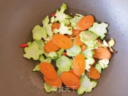 Make Carrot broccoli, orchid step 10