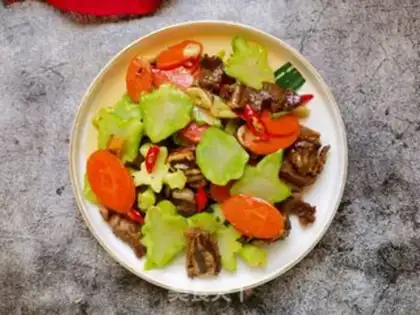 Make Carrot broccoli, orchid step 16
