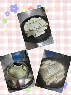 Make Shrimp pan sticker step 3