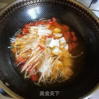 Make Tomatoes and tofu soup step 2