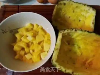 Make Pineapple rice step 3