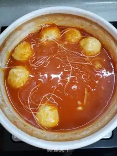 Make Tomato fishballs, gill mushroom fans step 9
