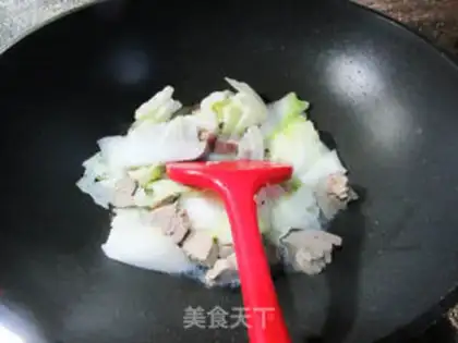 Make Duck liver and cabbage step 3