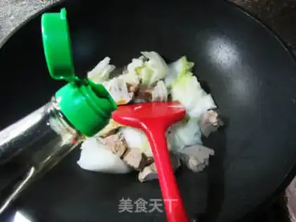 Make Duck liver and cabbage step 4