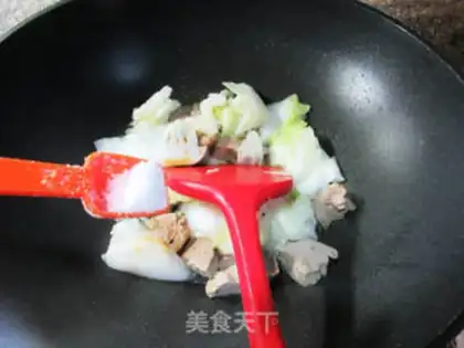 Make Duck liver and cabbage step 5