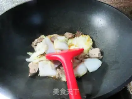 Make Duck liver and cabbage step 7