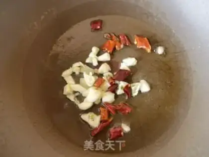 Make Garlic peppers and oil sprouts step 2