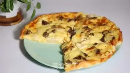 Make Beef ham pizza step 9