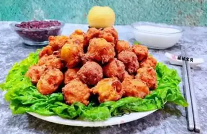 Make Porridge meatballs step 13