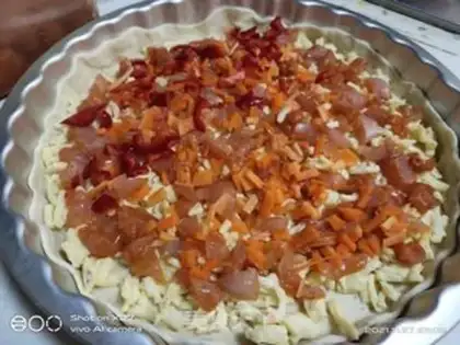 Make A chicken pizza in Orleans step 6