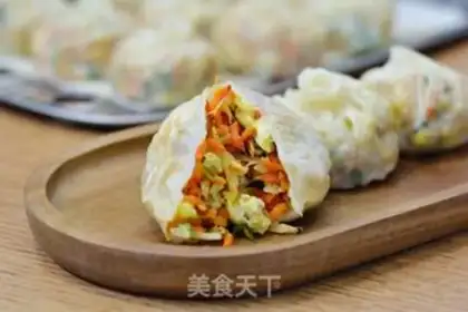 Make Eggs and shrimp and carrot buns step 10