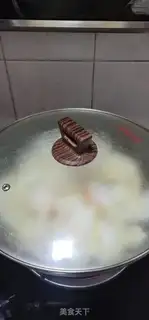 Make Soup for mushroom eggs step 7