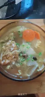 Make Soup for mushroom eggs step 9