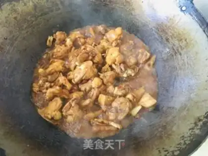 Make Chicken stew potato powder step 5