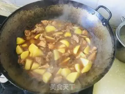 Make Chicken stew potato powder step 6