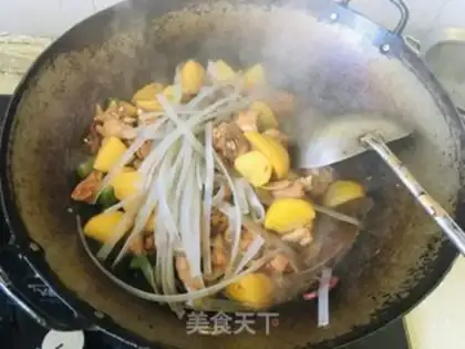 Make Chicken stew potato powder step 7
