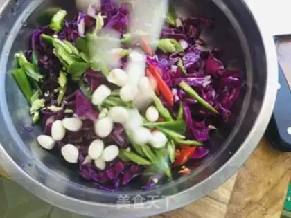 Make Peanut purple kale step 2
