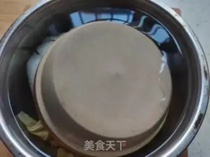Make Chicken cabbage and meat step 1
