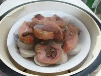 Make Chicken leg steamed potatoes step 8