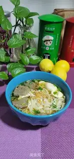 Make Beefball egg noodles step 12