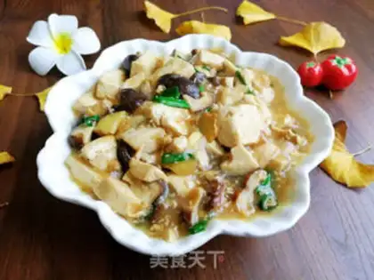 Make Tofu with mushrooms step 8