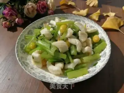 Make Celery pickles, fried squid step 8