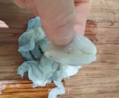 Make Silver jade shrimp step 1
