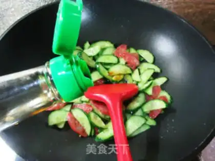 Make Sausage fried cucumbers step 6