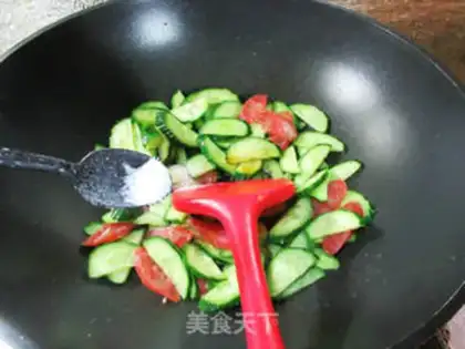 Make Sausage fried cucumbers step 8