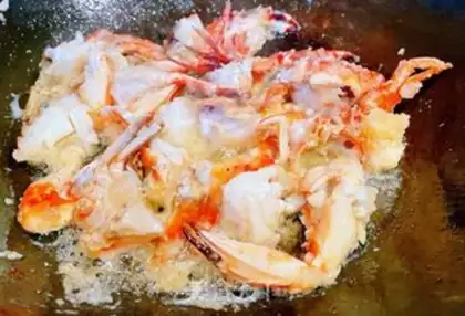 Make Crab fried eggs step 6
