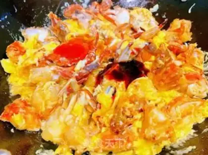 Make Crab fried eggs step 10
