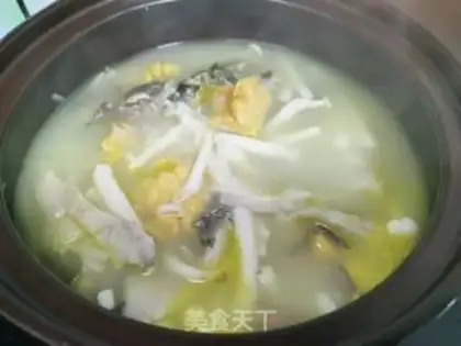 Make Fish seed mushroom soup step 8