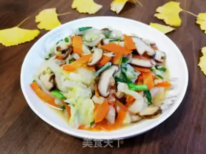 Make Carrot mushrooms and cabbage step 4
