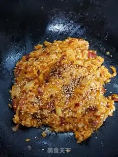 Make Hot cabbage sausage fried rice step 9